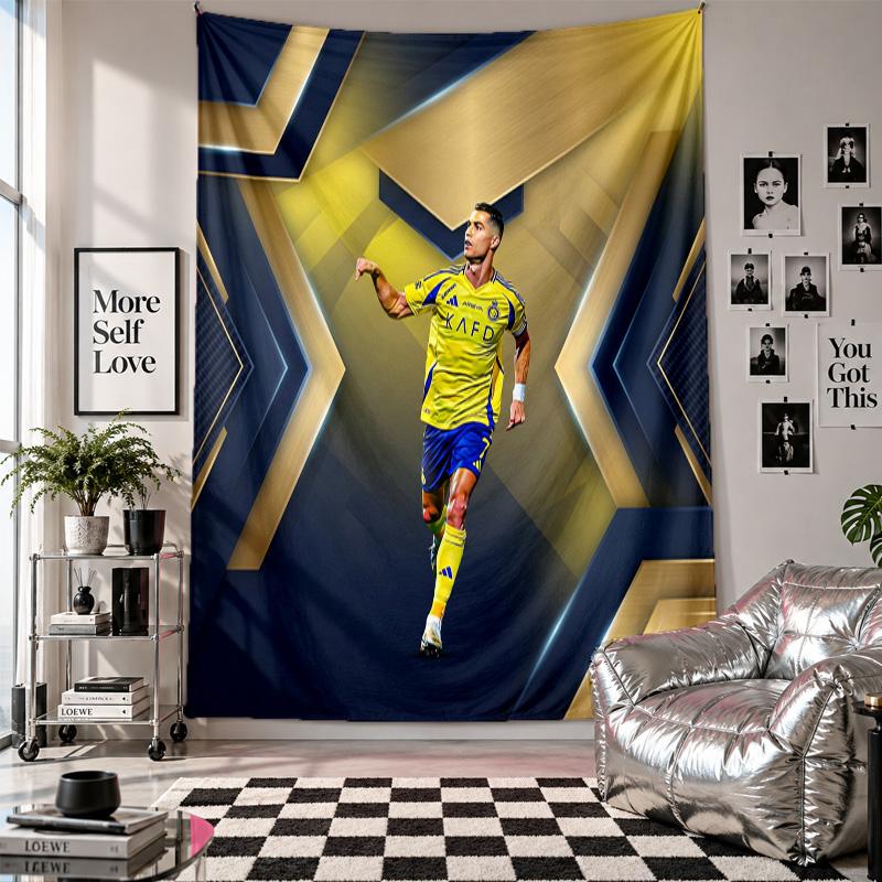 Cristiano Ronaldo Wall Tapestry Home Decor Wall Hanging Cloth for Bedroom Living Room Background