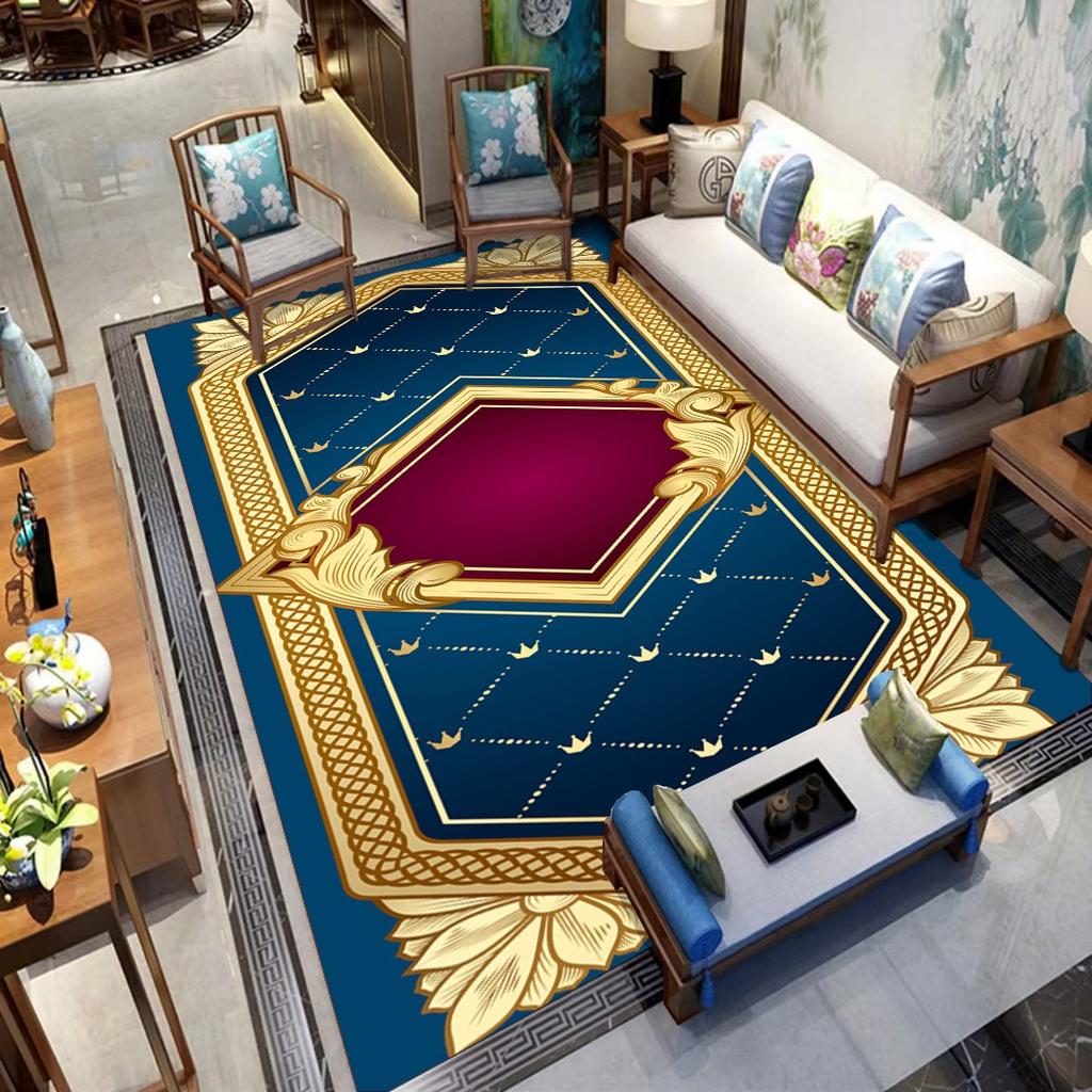 Europe Retro Style Carpet Living Room Sofa Bedroom Bedside Study Kitchen Entrance Door Rug Non-slip Light Luxury Decor Mat