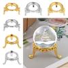 European Style Desktop Ornaments Photography Props Crystal Ball Holder Glass Sphere Base Metal Display Stand Egg Support