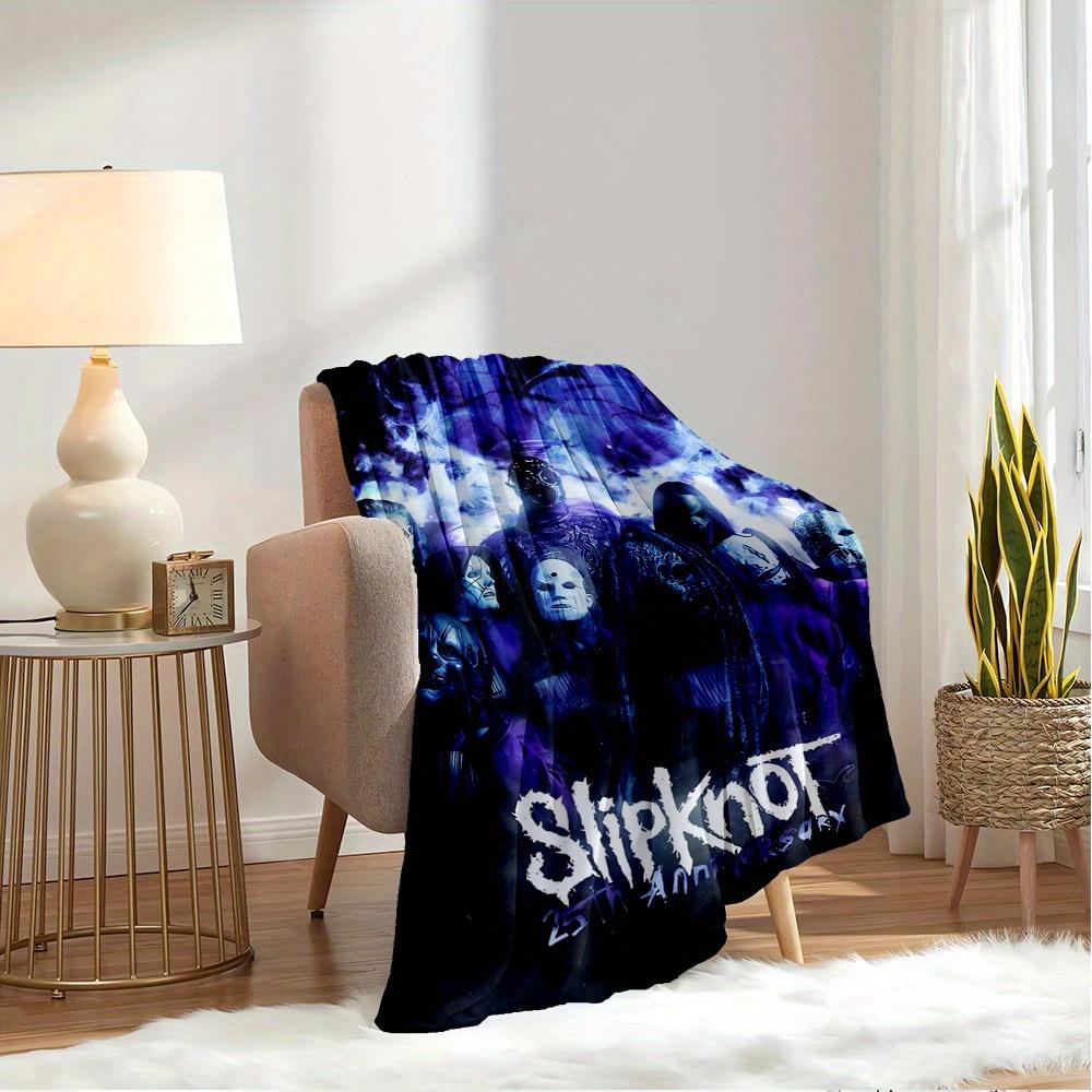 1ks Slipknot, Heavy Metal, Hudební kapela Flanelová deka Lehká měkká pro všechna roční období, Ideální na pohovku, do kanceláře, na postel, na cesty, na kempování Přehoz67