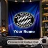 TapestryBayern Munich Custom Name Text Personalized Wall Hanging Tapestry Home Wall Decor