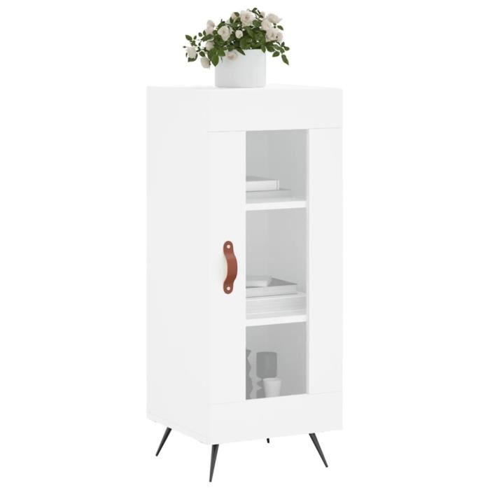 VidaXL Buffet Blanc brillant 34,5x34x90 cm Bois d'ingénierie 828766