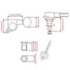 6 Stück Gitarrensaiten Stimmwirbel 3R+3L Stimmmechaniken 1:14:1 Übersetzung Gitarrenstimmmechaniken Kopf Ersatz mit Schrauben