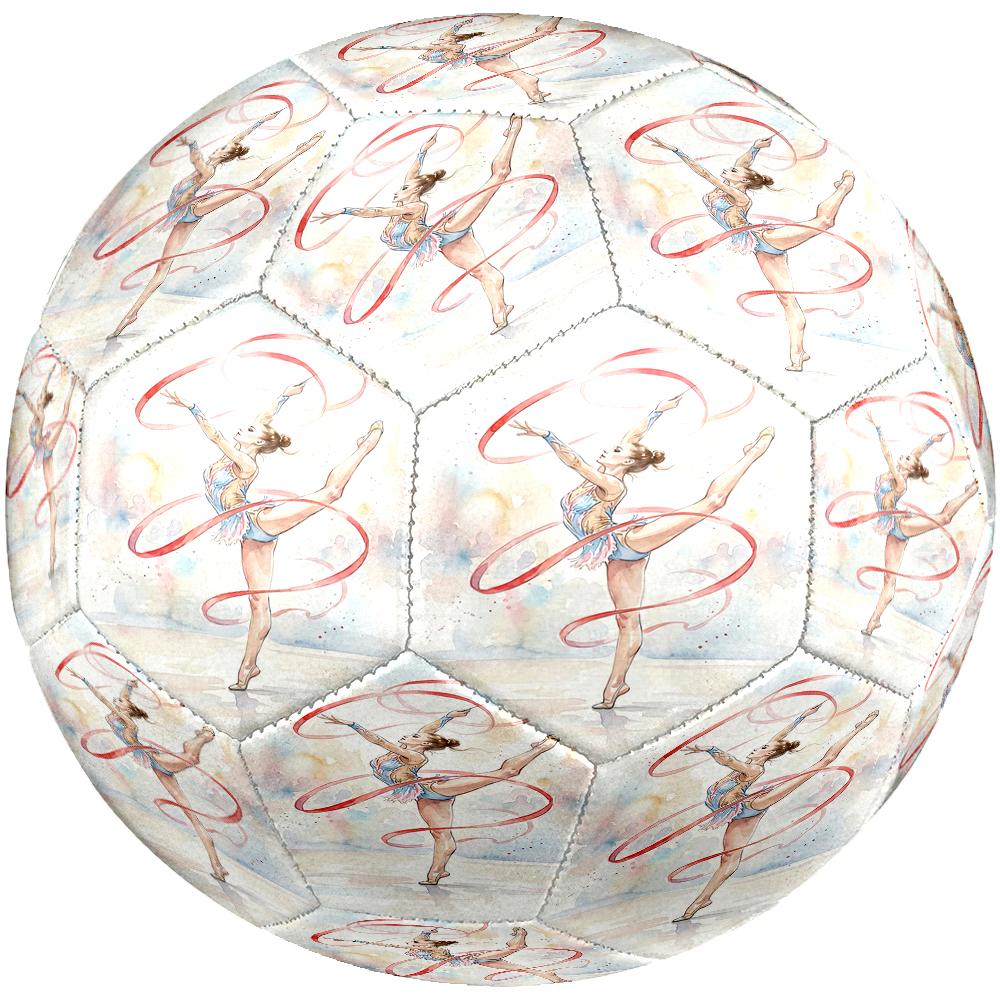 gymnastics Theme Size 5 Soccer Ball, Suitable for Both Indoor and Outdoor Matches, a Gift Suitable for Everyone.