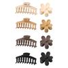Matte Hair Clips for Women and Girls - Rectangle and Double Row Small Claw Clips for Thin/Medium Fine Hair - Nonslip Jaw Clips