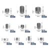 304 Stainless Steel Socket Head Hex Set Screw Assortment Kit Grub Screw Cup- Metric M3 M4 M5 M6 M8 Cup Point Grub Screw Set