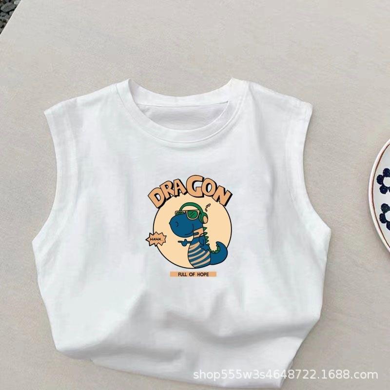 Men s and women s vests, children s baby summer sleeveless tops, new children s versatile bottoming shirts, children s clothing trend 80cm