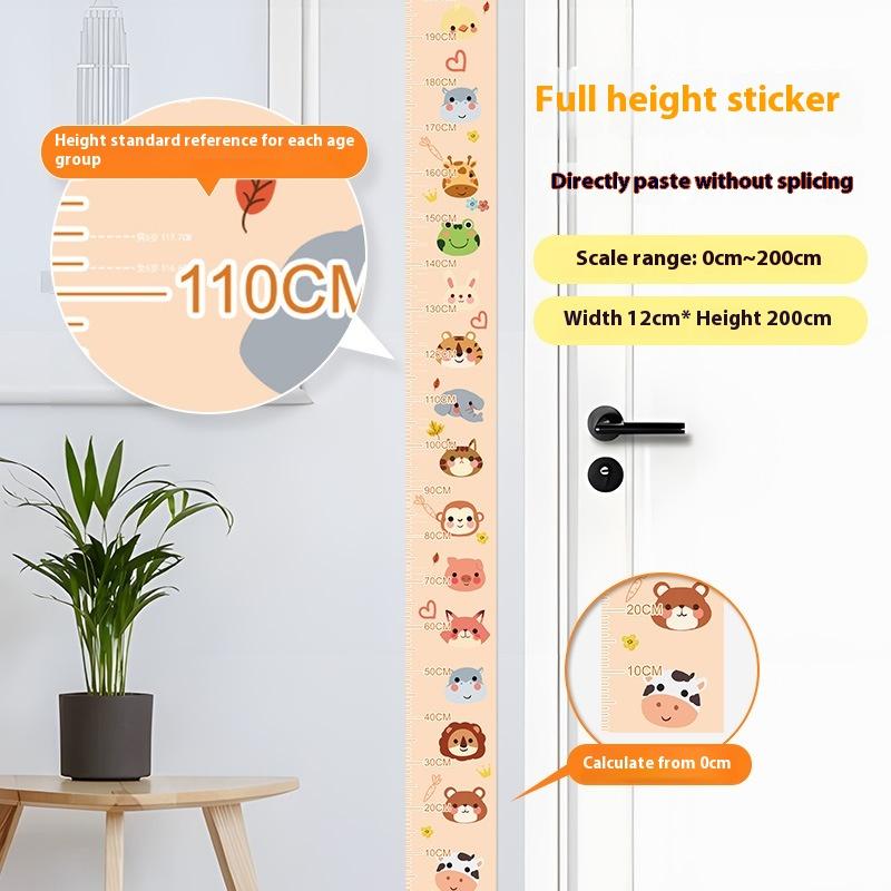 Height 2M Cartoon Wall Sticker Measuring Instrument Ruler For Measuring Height Sticker Wallpaper Growth Chart Can Be Removed