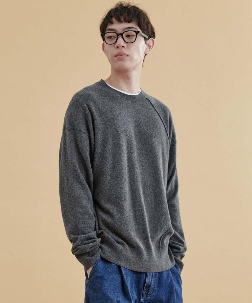PLAC Line Detail Knit Charcoal