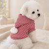 Breathable Dog Striped Hooded Hoodie Warm Cat Sweater Cute Puppy Sweatshirt  Spring Autumn