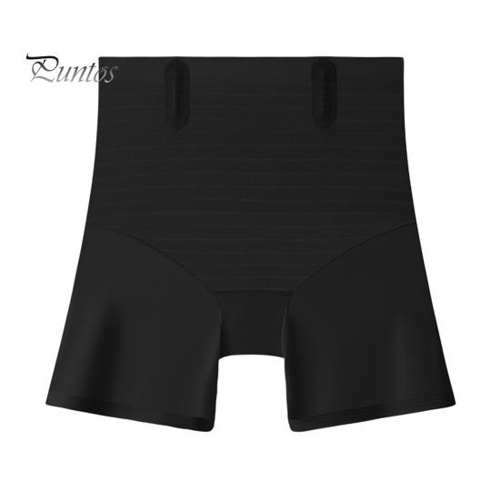 

Утягивающие брюки с высокой талией для женщин, утягивающие шорты для ягодиц, дышащее утягивающее нейлоновое нижнее белье для коррекции фигуры до середины бедра M чёрный