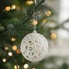 Christmas Ornaments 12 Pieces Transparent Hangable Decoration 2.36 Inch Balls For Tree For Home Bedroom Store Shopping Mall