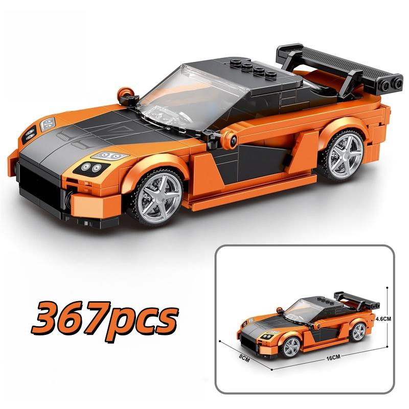 First-Class Blue Top-Grade Sports High-Standard Car First-Class Assembly Top-Grade Assembly-Bricks Collection Kit Premium-Quality Creative Transport