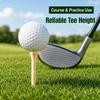 50PCS Bamboo Golf Tees, 4 Assorted Sizes Natural Wooden Golf Tees for Golf Practice & on-Course Use