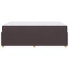 Bed Frame with Mattress Dark Brown 120 X 200 Cm Fabric