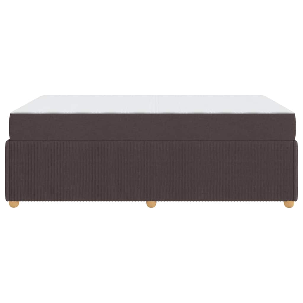 Bed Frame with Mattress Dark Brown 120 X 200 Cm Fabric