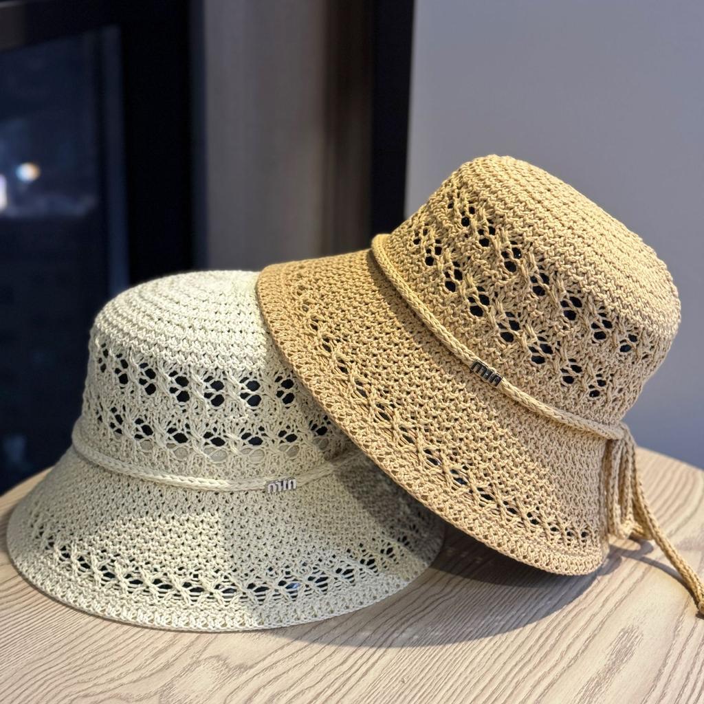 Summer hollow breathable fisherman's hat children show their faces small casual plain top hat curled edge shading sun protection