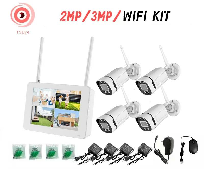 Wireless WiFi NVR Kit with Screen Display for Monitoring