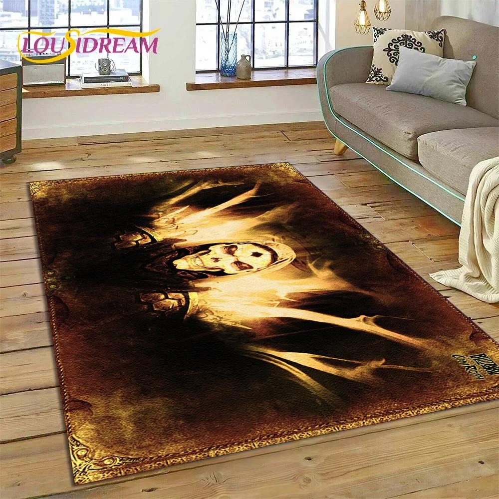 Alfombra de Juego Retro 3D de Diablo para Dormitorio, Sala de Estar, Decoración del Hogar, Sofá, Niños Jugando, Decoración Grande, Felpudo de Regalo