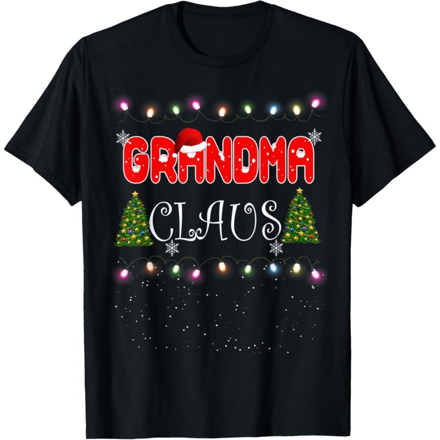 Grandma Clause Grandpa Christmas Gift Santa Claus T-Shirt S