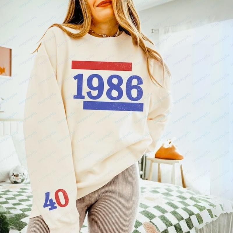Retro th Birthday Pullover Custom Birth Year Gift for Men and Women Classic Party Sweatshirt Winter Matching Hoodies