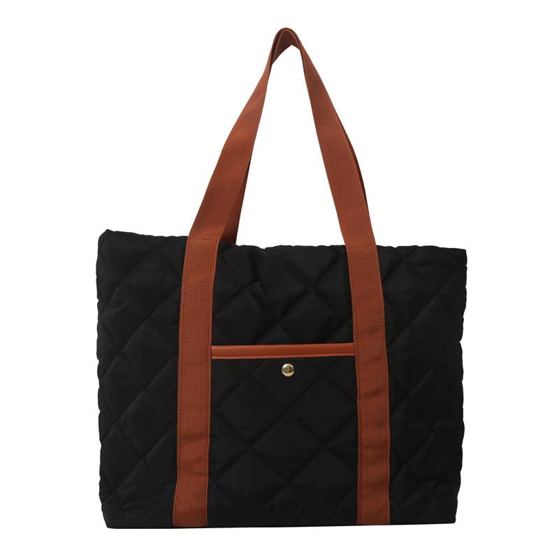 Urban Minimalist Fashionable Large Tote Bag For Women In Trendy Plaid Design Multiple Colors Available