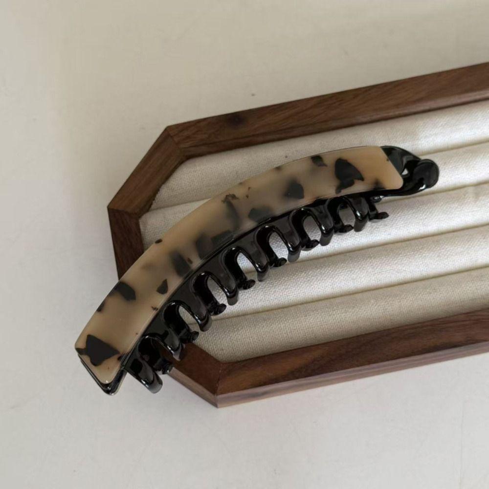 Acetic Acid Leopard Print Hair Clip Geometric Vertical Clip Creative Hairpin  Girl