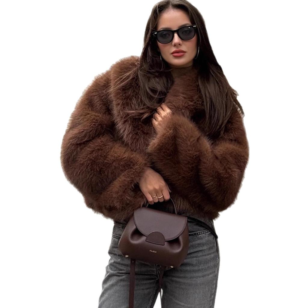 New imitation fur women's clothing thickened autumn and winter coat plush warm