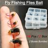 18Pcs-2 Boxs Bundle Fly Fishing Flies 3 Different Styles Wet Flies Bait Flies for Flishing Trout/carp Fishing Lure Accessories