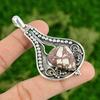 Pear Red Brecciated Mookaite Stone Bezel Handcrafted Pendant Jewelry 925 Silver