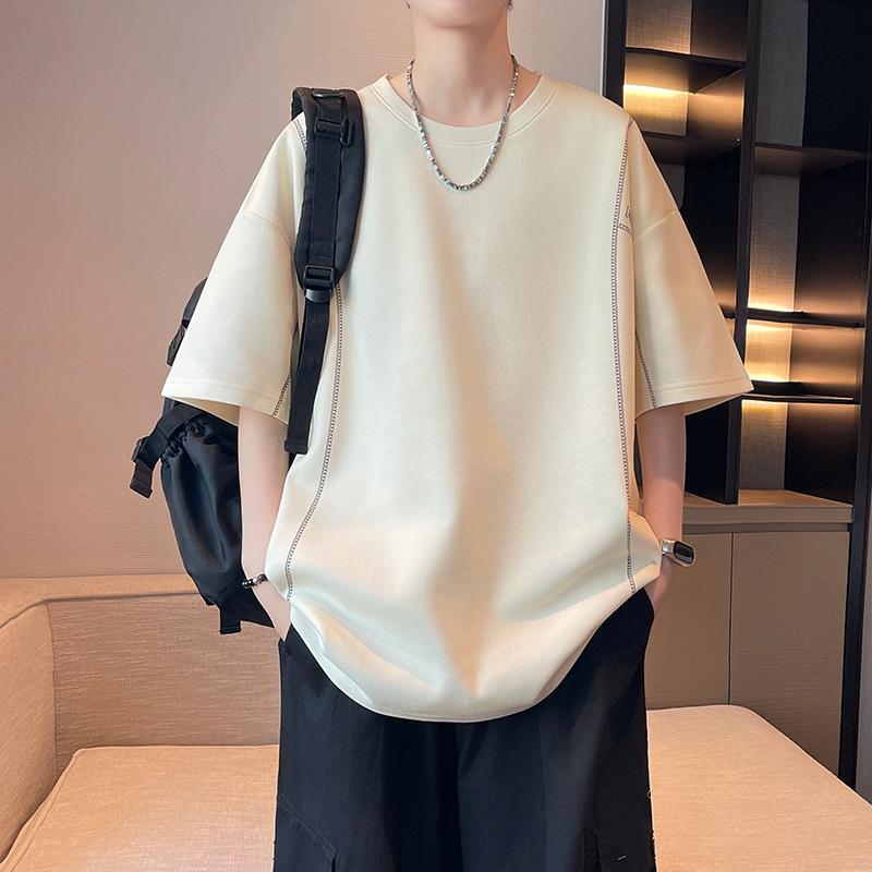 Short-sleeved T-shirt Tops Half-sleeve Round Neck Half-sleeved T-shirt