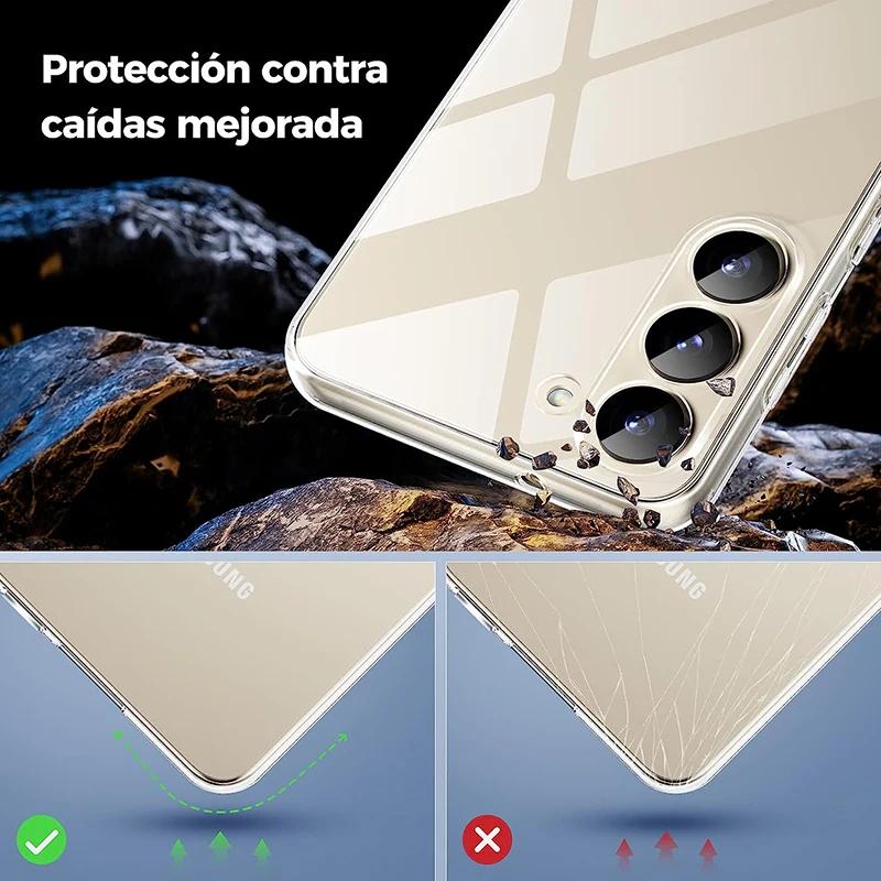 Klart gjennomsiktig krystalldeksel for Samsung Galaxy A14 A15 A35 A55 A05 A04S A13 A23 A24 A25 A34 A54 A12 A22 A32 A52S A51 S24 Plus S23 FE Ultra-deksel