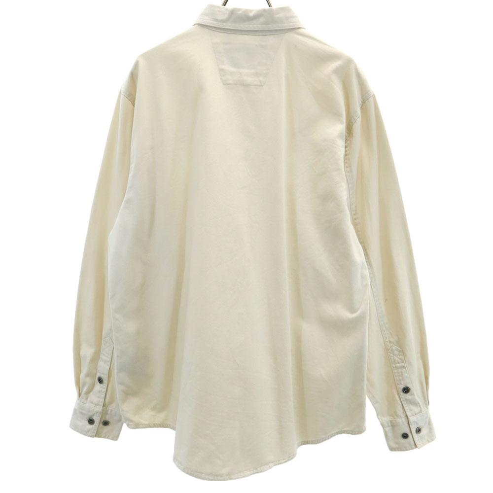 HARLEY DAVIDSON 90s Old Shirt jacket beige Hidden snap button down Women Used