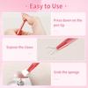 BQAN Nail Sponges for Ombre, 100pcs 0.39" Nail Art Sponge with Gripper Pen for Nail Art Manicure Nail Art Tools for Nail Tech and Beginner (Red)