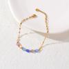 Atoztide Stainless Steel Colorful Bracelet Vintage Beaded Chain Star Bracelets for Women Girls Christmas Accessories Jewlry Gift