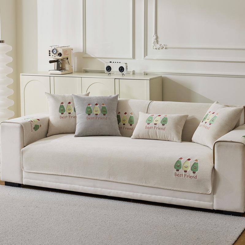 Christmas Tree Corduroy Sofa Cushion  New Four-Season Universal Seat Cushion Anti-Cat Scratch Sofa Cover Cover Cloth Towel