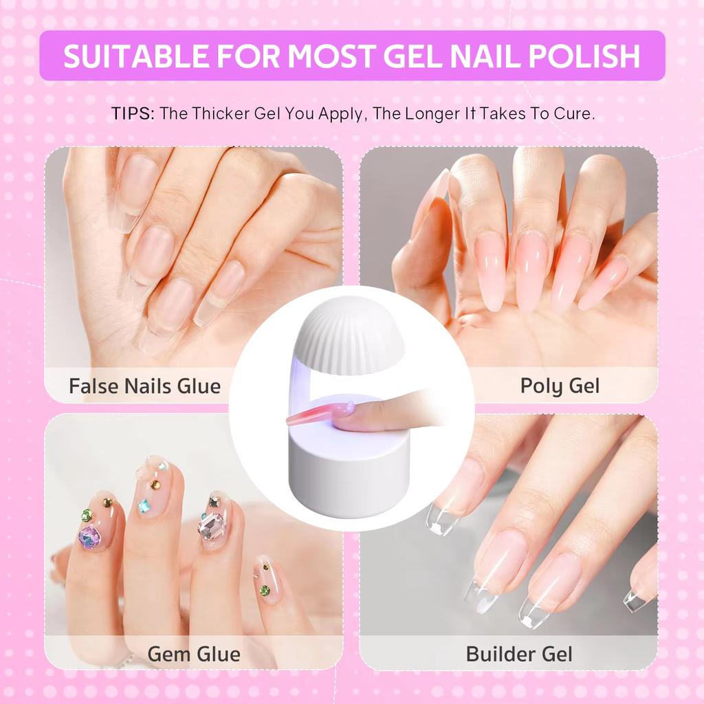 YIKOOLIN Mini UV Light for Gel Nails with Smart Sensor Portable Manicure UV LED Lamp for DIY Nail Art And Gel Polish Extension