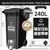 Heavy-Duty Outdoor Waste Sorting Bin with Durable Wheels