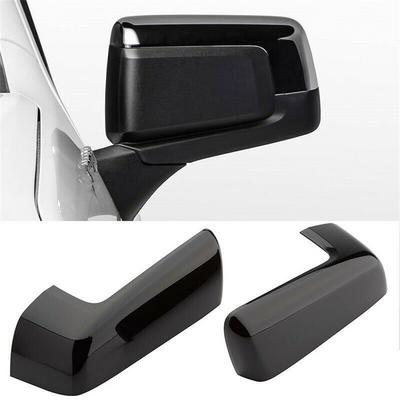 2Pcs For 19-21 Chevy Silverado GMC Sierra 1500 Side Mirror Top Half Cover Black