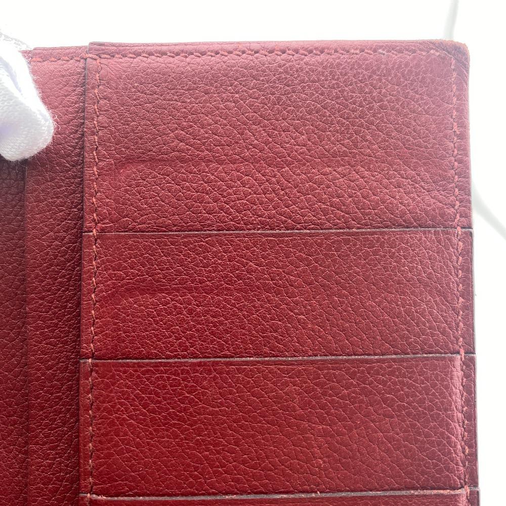 Hermes Bifold Wallet Long Wallet 2016 Evercolor MC2 Fleming Purse Rouge Grena Evercolor Used
