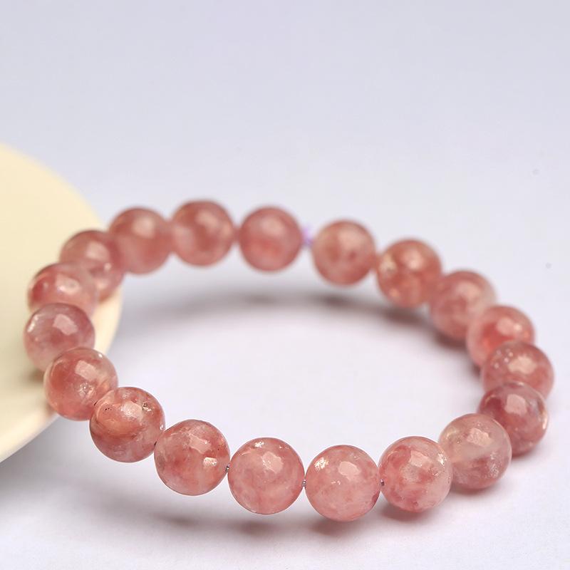 Hongchu Crystal Natural high-quality pink crystal bead bracelet 6A Premium Pink Grandmother Crystal Bracelet