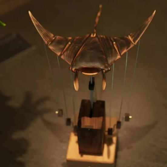 Wooden Electric Manta Ray Ornament Handmade Artisan Bionic Manta Ray Automaton Lifelike Mechanical Ocean Animal Home Office Desk Decoration
