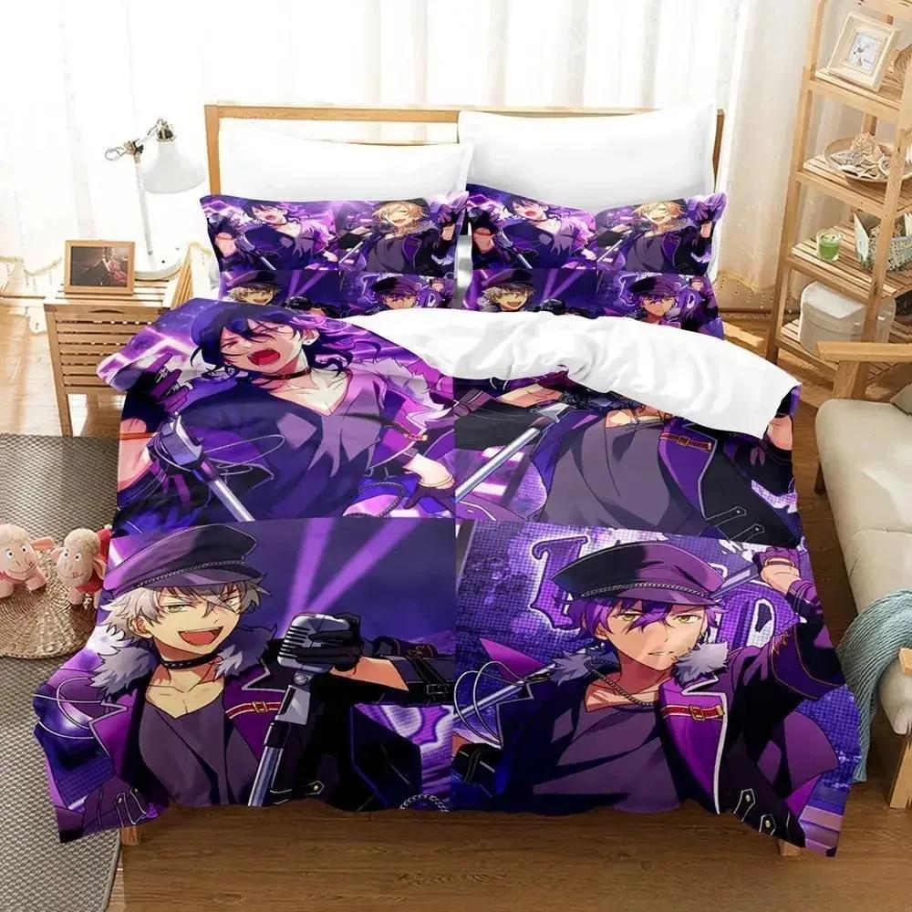 Ensemble Stars Bedding Set Single Twin Full Queen King Size Bed Set Adult Kid Bedroom Duvet Cover Sets 3D Anime Bed Sheet Set