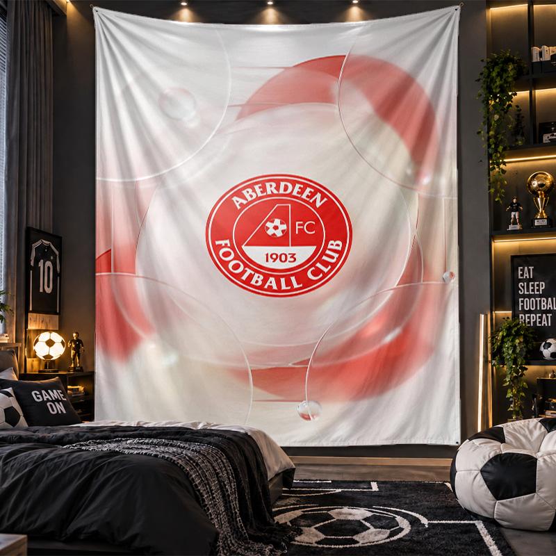 Wall Hanging Tapestry Aberdeen FC Print Cloth for Living Room Bedroom Home Decor