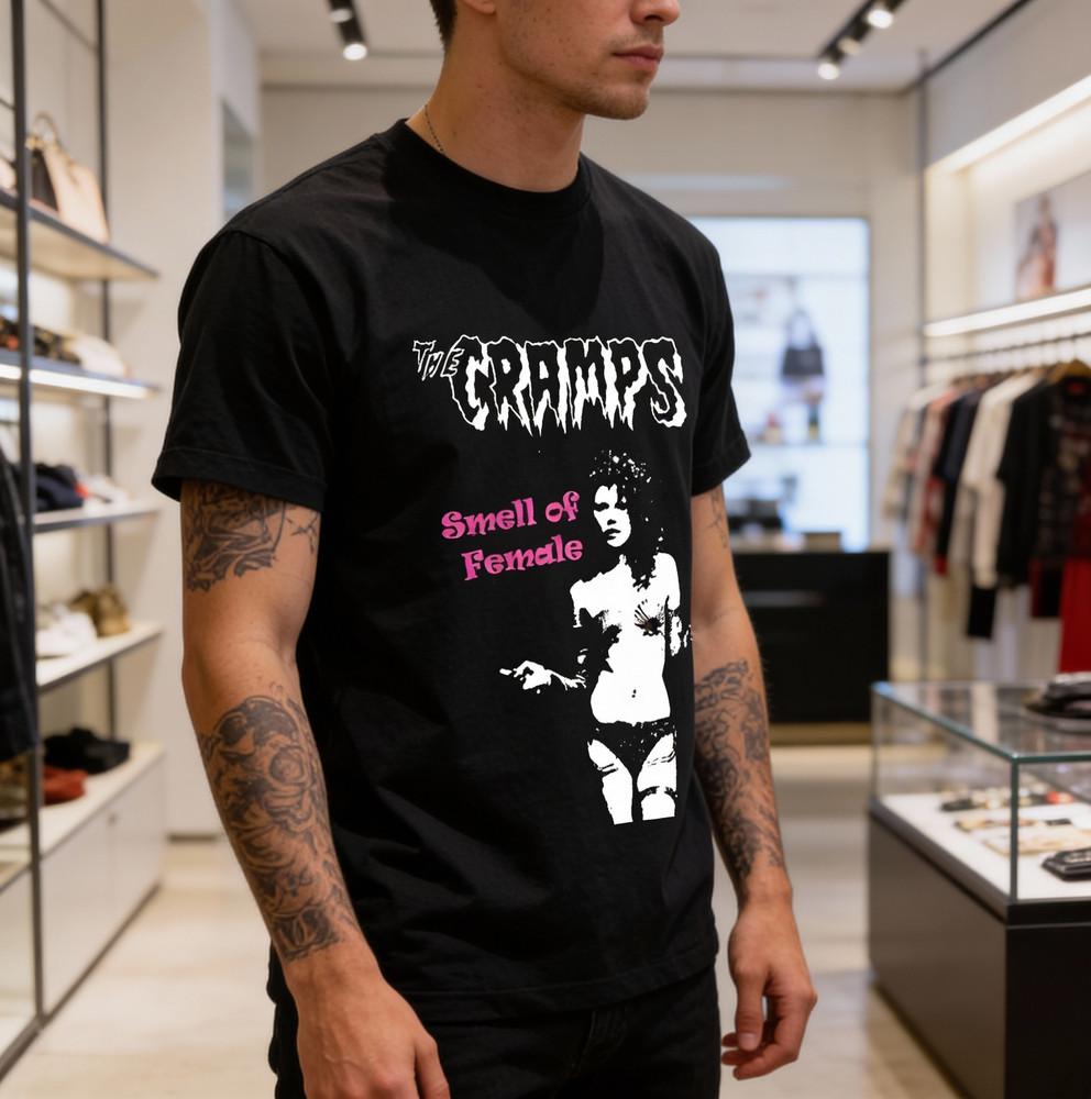 The Cramps Band On Stage Black Tee Shirt Cotton S5XL Unisex T-Shirt S