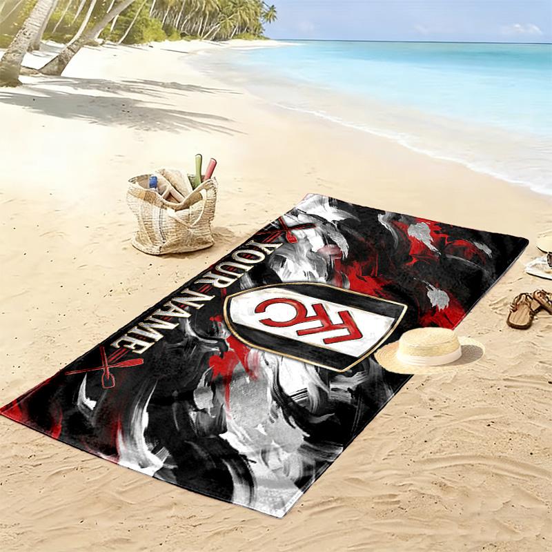 Fulham FC Print Beach Towel, Large Soft Quick Dry Towel for Beach Camping Swimming