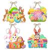 Paper Easter Rabbit Door Hanging Party Decor With Cartoon Theme For Party