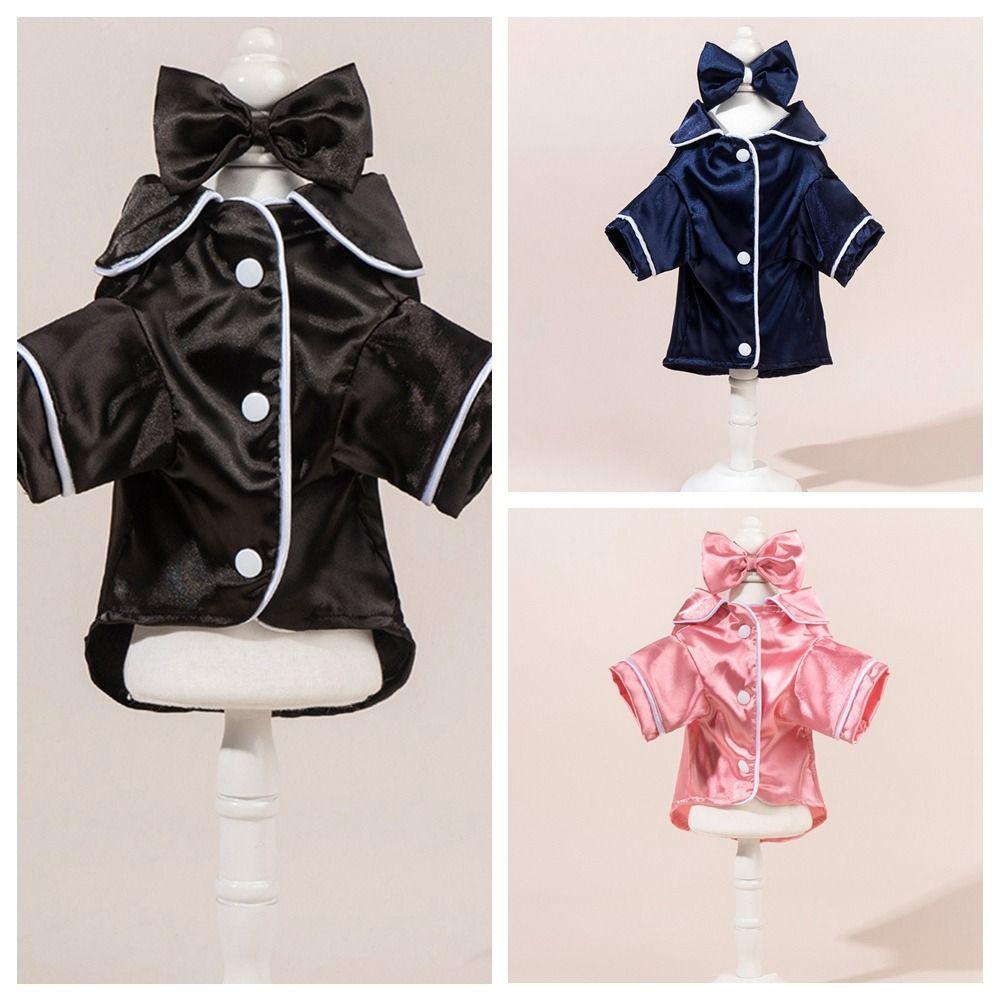 Trendy Soft Pet Silk Pajamas XS/L Thin Fabric Dog Shirt Skin-friendly Comfortable Cat Clothes Summer Season