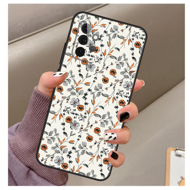 Flower Plant Art Case For Samsung Galaxy A33 A13 A53 A34 A54 A14 A15 A16 A26 A36 A56 A12 A32 A52 A06 A35 A55