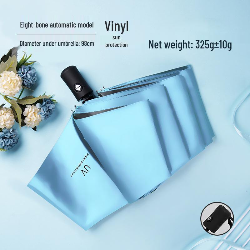 Customized Men's 10-Rib Automatic Sun & Rain Triple Folding Umbrella